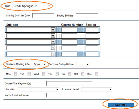 Evening Classes screenshot