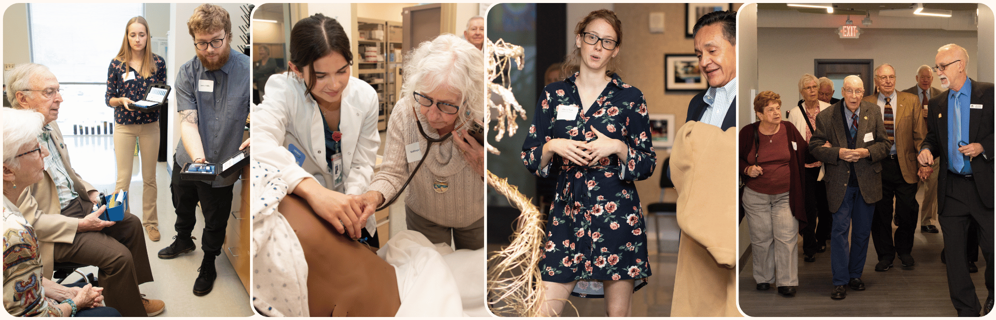 1946 Society members interacting with students