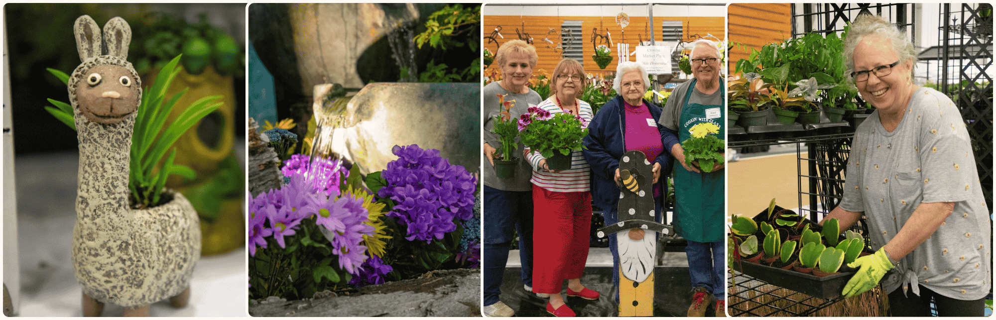 Flowers and ceramic art at the flower & garden show