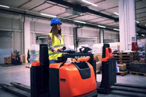 Female Forklift Operator