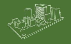 Diagram of an electronics circuit board